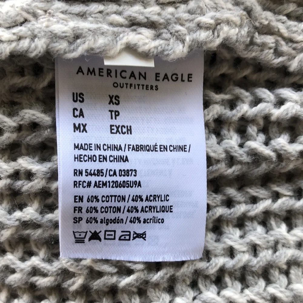 🔥NWT🔥 American Eagle Outfitters Women’s Oversized Pointelle Sleeve Sweater - Picture 7 of 9